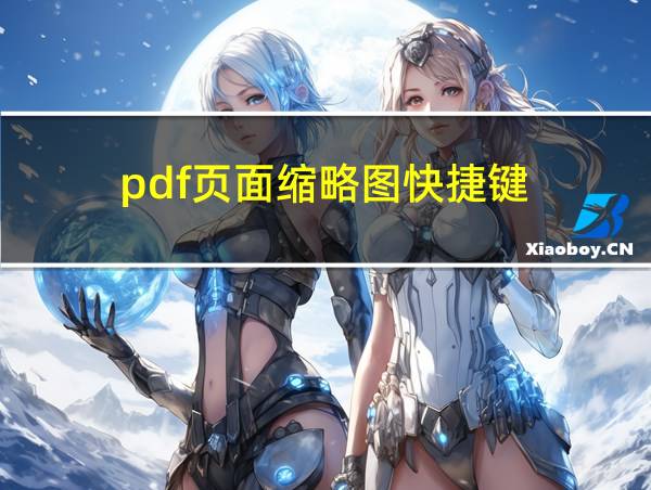 pdf页面缩略图快捷键的相关图片