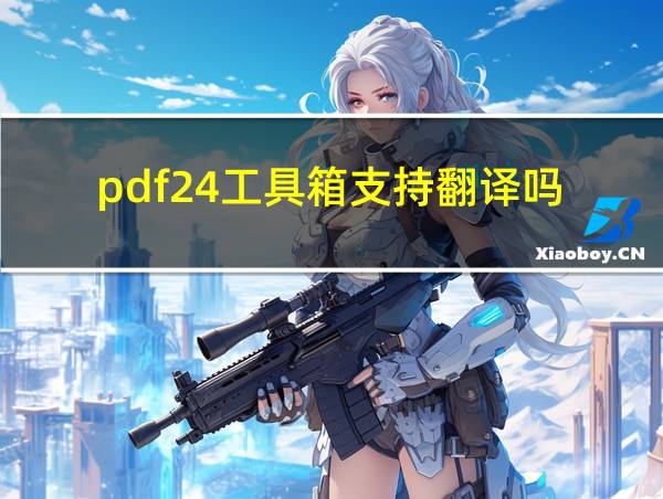 pdf24工具箱支持翻译吗的相关图片