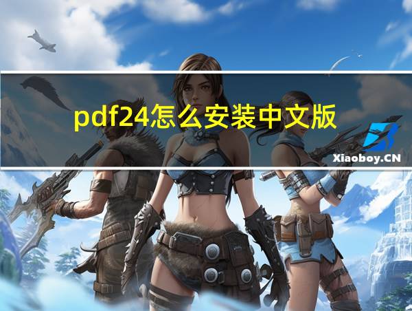 pdf24怎么安装中文版的相关图片