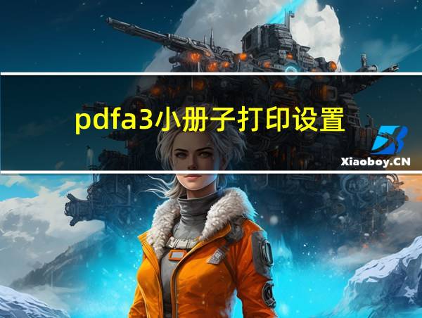 pdfa3小册子打印设置的相关图片