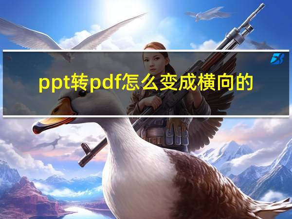 ppt转pdf怎么变成横向的的相关图片