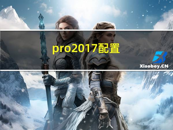 pro2017配置的相关图片