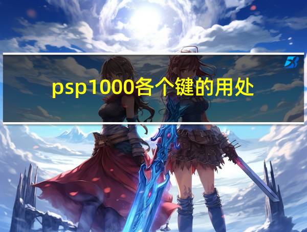 psp1000各个键的用处的相关图片