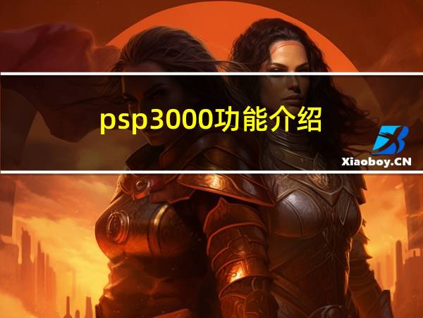 psp3000功能介绍的相关图片