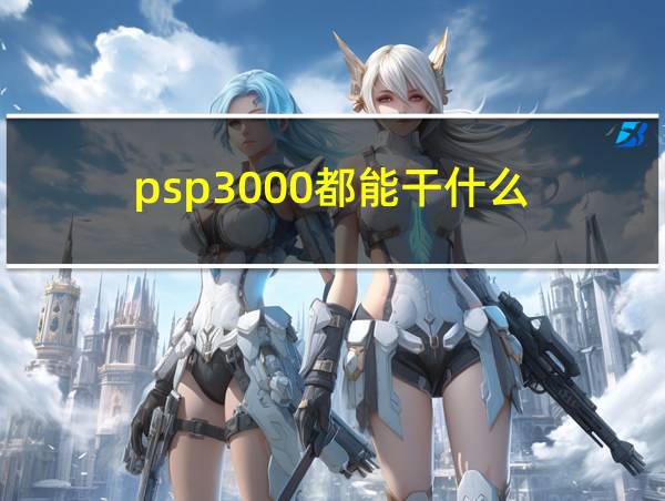 psp3000都能干什么的相关图片