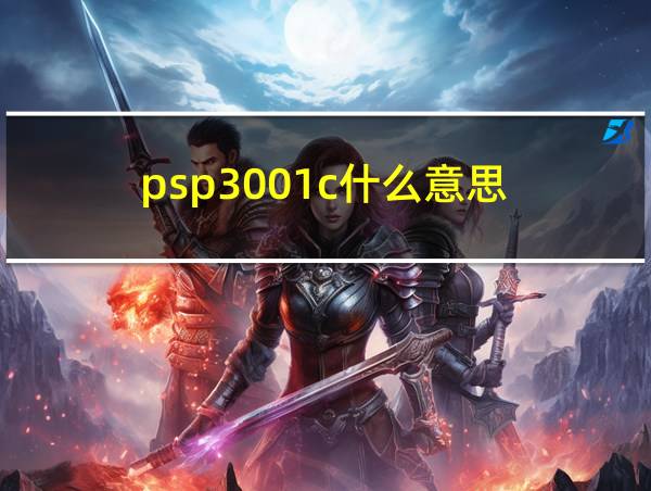 psp3001c什么意思的相关图片