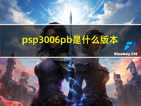 psp3006pb是什么版本的相关图片