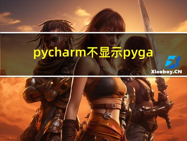 pycharm不显示pygame窗口的相关图片