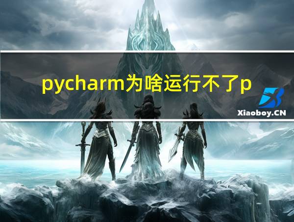 pycharm为啥运行不了python的相关图片