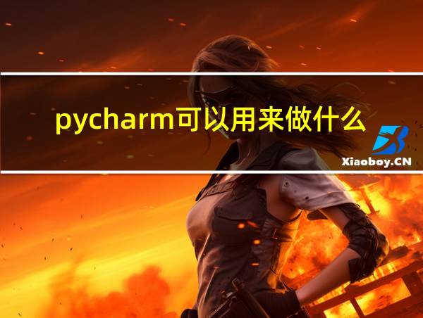 pycharm可以用来做什么的相关图片