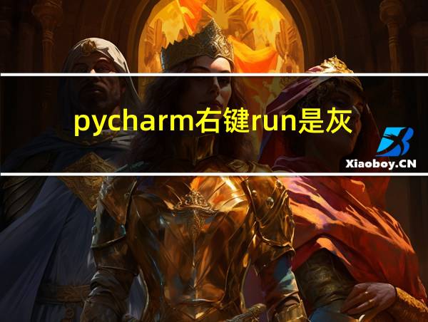 pycharm右键run是灰色的的相关图片