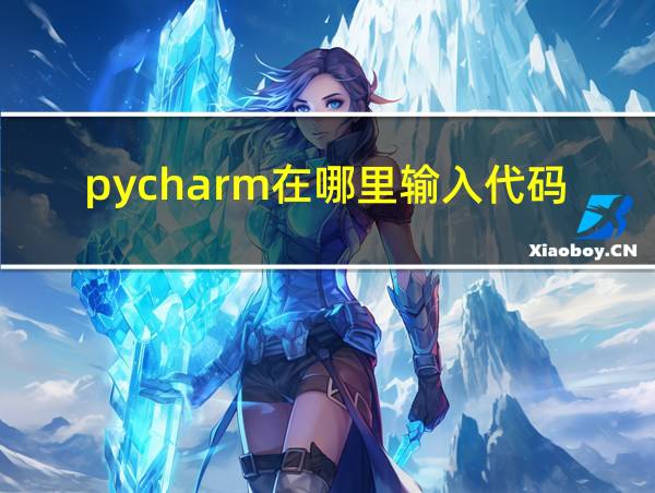 pycharm在哪里输入代码的相关图片