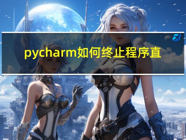 pycharm如何终止程序直接得出结果的相关图片