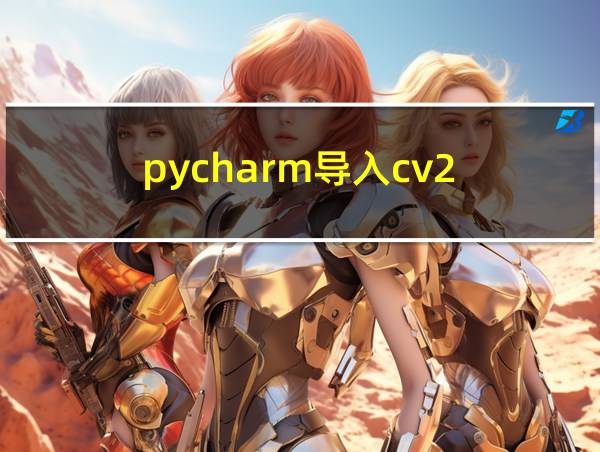 pycharm导入cv2的相关图片