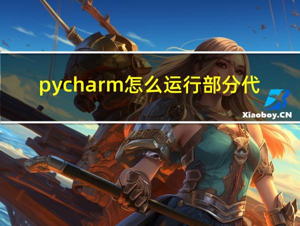 pycharm怎么运行部分代码的相关图片