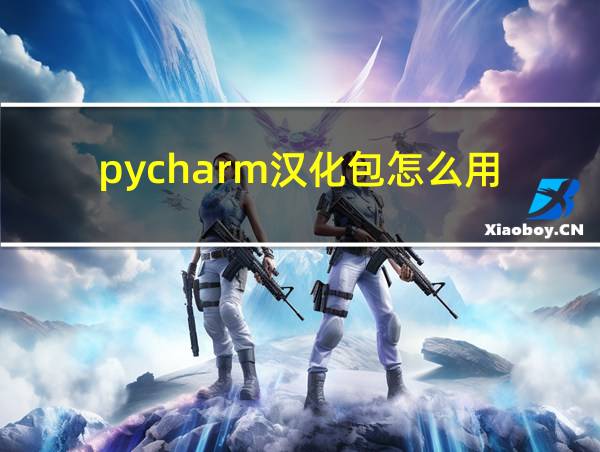 pycharm汉化包怎么用的相关图片