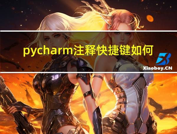 pycharm注释快捷键如何设置的相关图片