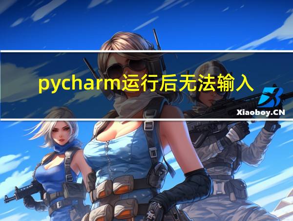 pycharm运行后无法输入的相关图片