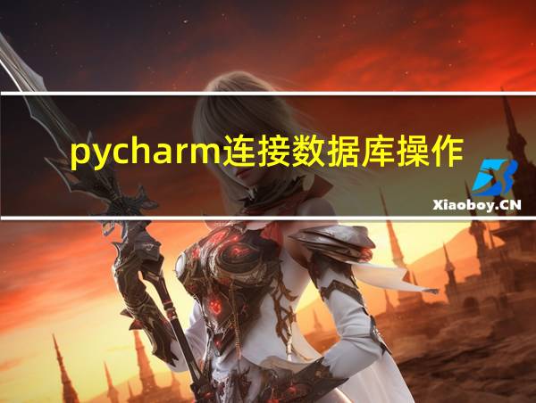 pycharm连接数据库操作的相关图片