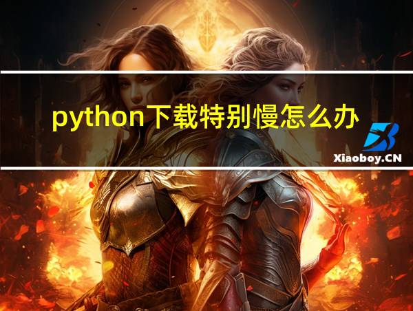 python下载特别慢怎么办的相关图片