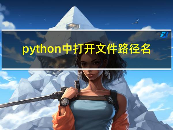 python中打开文件路径名的代码的相关图片