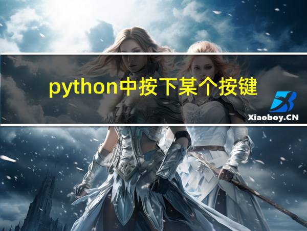 python中按下某个按键的相关图片