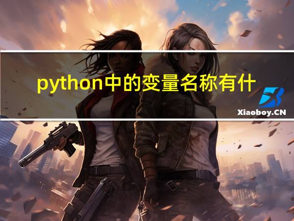 python中的变量名称有什么要求的相关图片