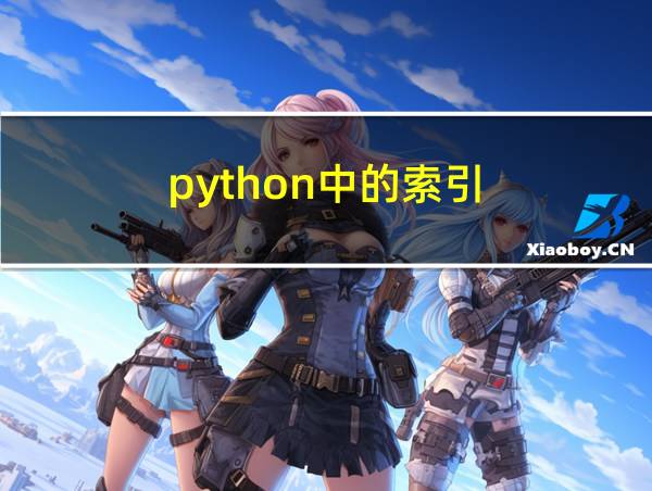 python中的索引的相关图片