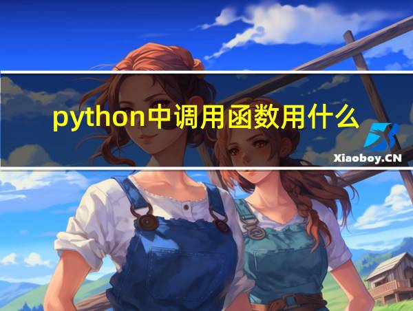 python中调用函数用什么的相关图片