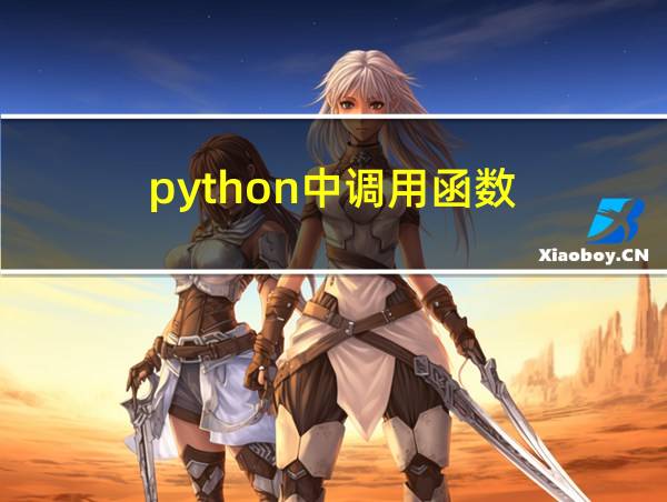 python中调用函数的相关图片