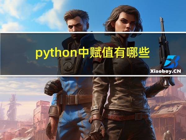 python中赋值有哪些的相关图片