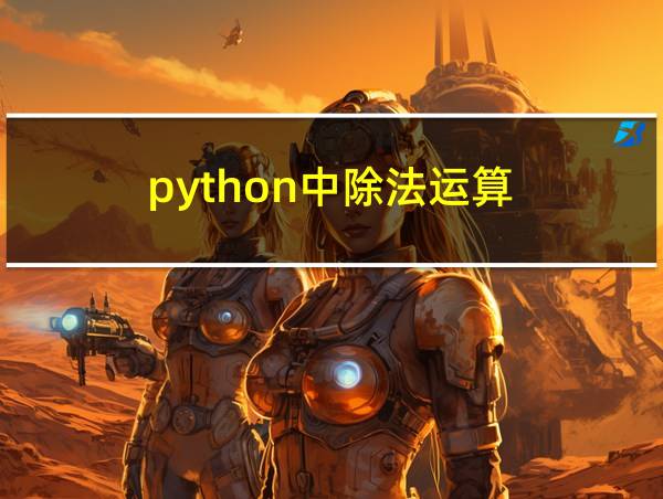 python中除法运算的相关图片