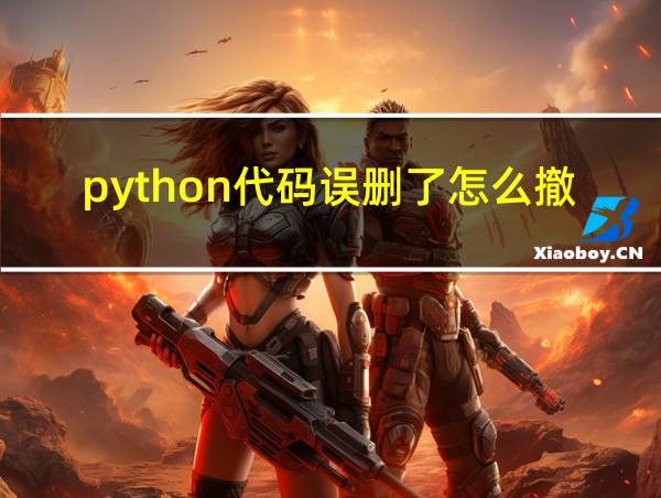 python代码误删了怎么撤回的相关图片