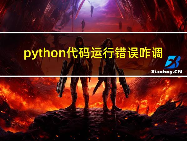 python代码运行错误咋调整的相关图片