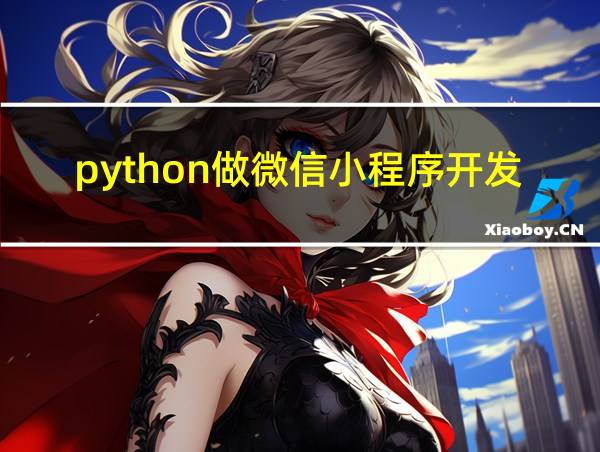 python做微信小程序开发的相关图片