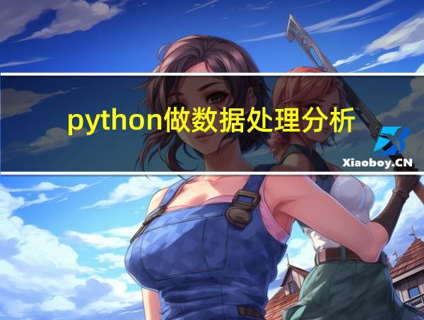 python做数据处理分析的相关图片