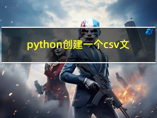 python创建一个csv文件的相关图片