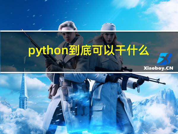 python到底可以干什么的相关图片