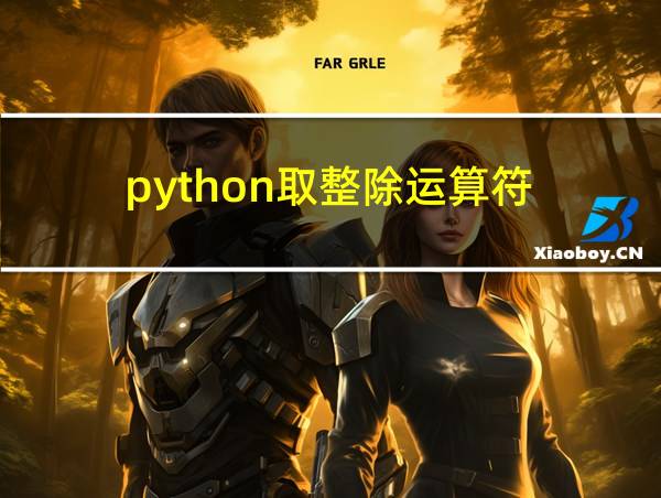 python取整除运算符的相关图片