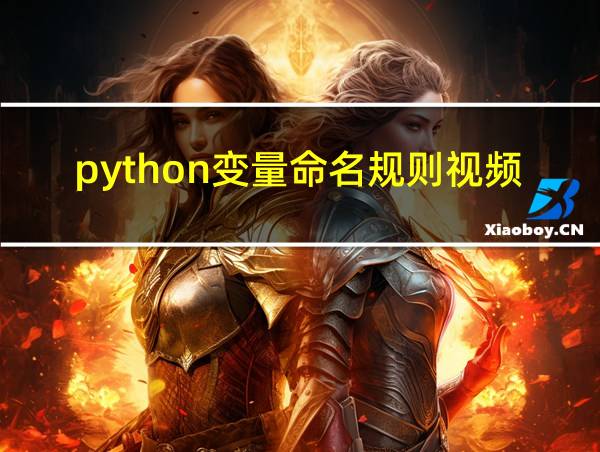 python变量命名规则视频的相关图片