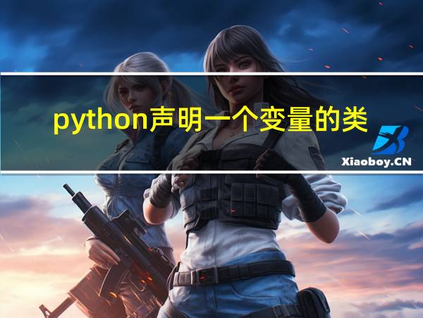 python声明一个变量的类型的相关图片