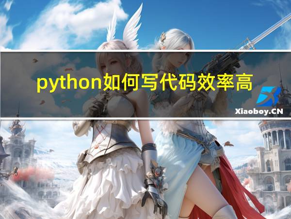 python如何写代码效率高的相关图片