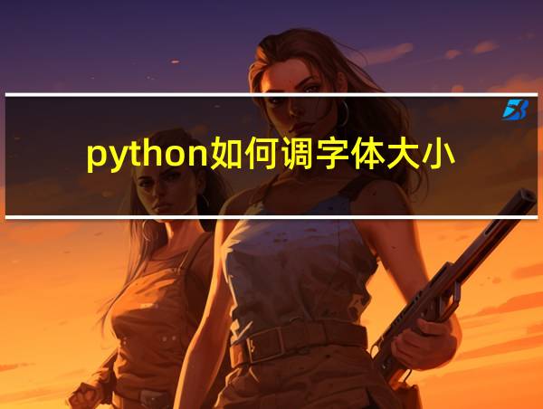 python如何调字体大小的相关图片