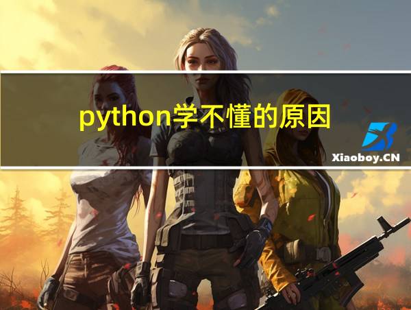 python学不懂的原因的相关图片