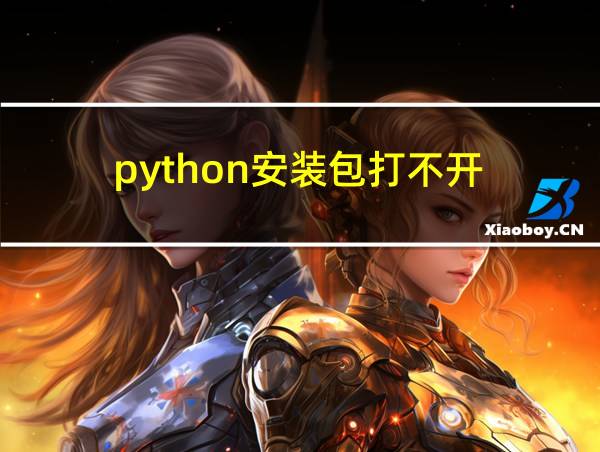 python安装包打不开的相关图片