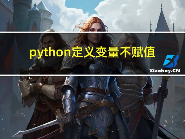 python定义变量不赋值的相关图片