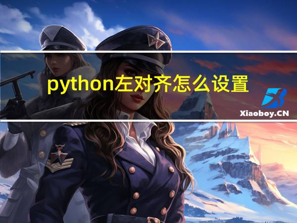 python左对齐怎么设置的相关图片