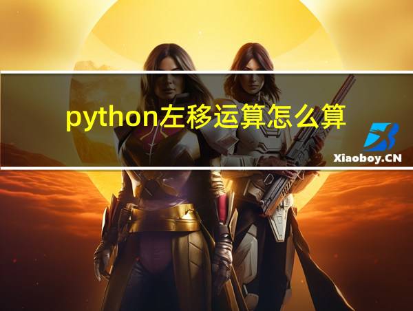 python左移运算怎么算的相关图片