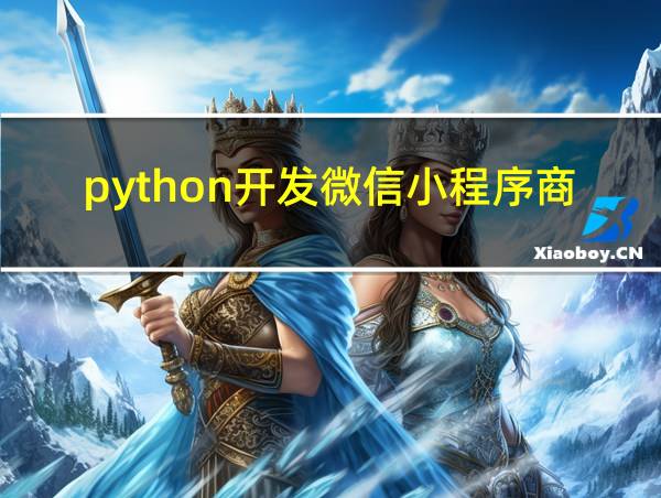 python开发微信小程序商城的相关图片