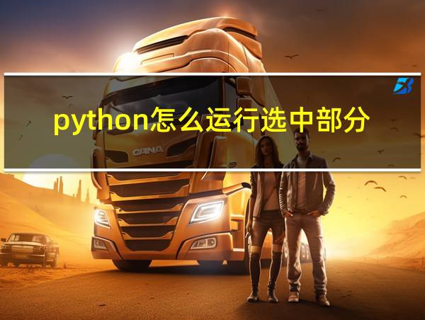 python怎么运行选中部分的相关图片